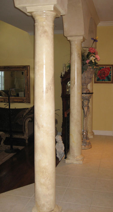 Faux Marble Columns